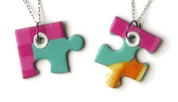 PlanetGreen Puzzle Piece Friendship Necklace